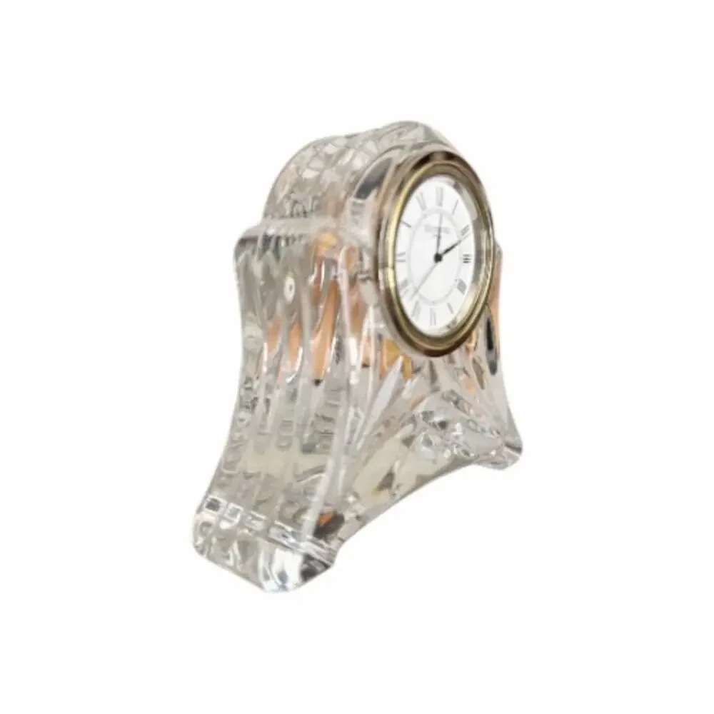 Waterford Abbey Crystal Small Quartz Desk Battery Clock